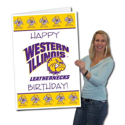 VictoryStore Yard Sign Outdoor Lawn Decorations: Western Illinois University 2 feet x 3 feet Giant Birthday Greeting Card Plus Yard Sign.