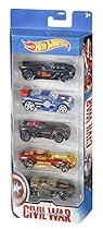 Hot Wheels Captain America Civil War Die Cast Collectors Set (5 Pack)
