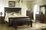 Somerton Home Furnishings Villa Madrid Leather Panel Bed Bedroom Set