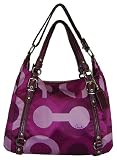 5144DWrRISL. SL160  Coach Graphic Op Art Alexandra Business Satchel Bag Purse 15530 Plum