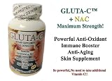 Gluta-c GLUTATHIONE Plus NAC (New Maximum Strength Formula)WHITENING Anti Oxidant 60 Capsule NO NEED OF VITAMIN C