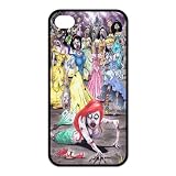 Zombie Disney Princess Little Mermaid Iphone 4,4s Case TPU New Back Case Black