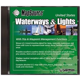 Garmin US Waterways and Lights CD Rom for Street Pilot, eMap, Map 12, GPS III, GPS-48