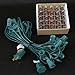 Novelty Lights C7 Clear Christmas Lights Set - Indoor/Outdoor Christmas Light String Hanging Christmas Lights - Outdoor Patio String Lights - Green Wire - 25 Foot