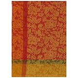 100% Cotton Floral Rust Jacquard Dishtowel 18 X 28 Set 6 by Traders and Company