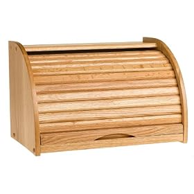 Pomerantz Oak Roll Top Bread Box by Pomerantz