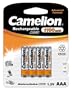 Camelion - 4 piles rechargeables ( accus ) AAA / LR3 NiMH 1100mAh