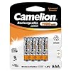 Camelion - 4 piles rechargeables ( accus ) AAA / LR3 NiMH 1100mAh
