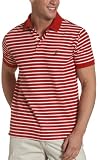 Nautica Sportswear Mens Anchor Performance Pique Short Sleeve Deck Stripe Knit Polo Shirt