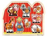 Melissa & Doug Jumbo Knob Wooden Farm Puzzle