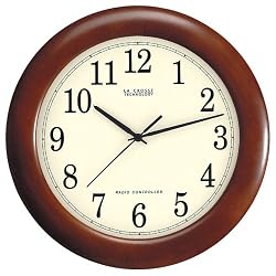 La Crosse Technology WT-3122A 12 1/2-Inch Wood Atomic Analog Clock