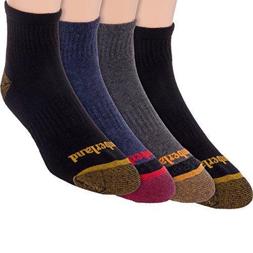 Timberland Mens Comfort Leisure Low Quarter Socks (4 Pack) Timberland Mens Comfort Leisure Low Quarter Socks (4 Pack)