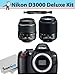 New Nikon D3000 10.2 MP Digital SLR Camera with Nikon 18-55mm f/3.5-5.6G ED II AF-S DX Zoom-Nikkor Autofocus Lens & 55-200mm f/4-5.6G ED AF-S DX Nikkor Zoom Lense + Nikon 7072 Lens Pen Cleaning System