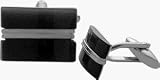 Men's Steel Black Cat Eye Cufflinks