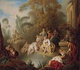 Oil Painting 'Jean Baptiste Pater,Les Baigneuses,1725-1730' Printing On High Quality Polyster Canvas , 24x28 Inch / 61x70 Cm ,the Best Kitchen Decor And Home Gallery Art And Gifts Is This Imitations Art DecorativeCanvas Prints