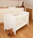 Bopsii Emily Cot Bed in White & Sprung Mattress