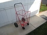 Super Shopping Cart - Folding Grocery Cart - Red (Red) (41.75h x 24w x 21d (cart size))