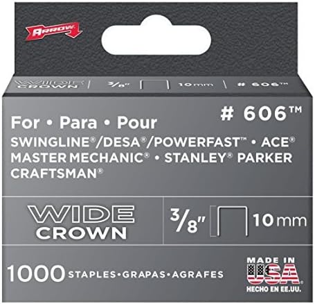 Arrow Fastener 606 2 Pack 3/8in. Wide Crown Heavy Duty Staple 2,000 Pieces Size: 2-Pack, Model: 606