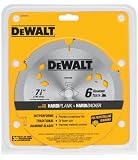 DeWalt DW3193 7-1/4-Inch 6 Tooth PCD Diamond Fiber Cement Saw Blade with 5/8-Inch and Diamond Knockout Arbor