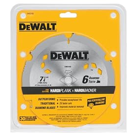 DeWalt DW3193 7-1 4-Inch 6 Tooth PCD Diamond Fiber Cement Saw Blade with 5 8-Inch and... by DeWalt
