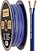 InstallGear 10 Gauge Speaker Wire - 99.9% Oxygen-Free Copper (OFC) - Blue/Black (50-Feet)
