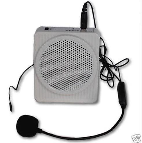 Aker Voice Amplifier 10watts White MR1508, Portable, for Teachers, Coaches, Tour Guides, Presentations, Costumes, Etc.