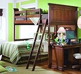 Full Loft Bed Complete by Lea - Brown Cherry Color (816-984R)
