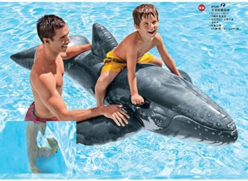 LTJTECH Inflatable Float Ride On Giant Whale Swimming Pool Large
