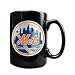New York Mets 15oz Black Ceramic Mug