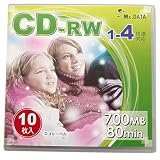 MrDATA CD-RW 1-4��®��10��ե����륱�������Υ�ץ� ��MCDRW80-4X10P��