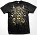 Celtic Viking Skulls Mens Tattoo T-shirt, Viking Skulls With Axes Celtic Style Design Mens Tee, XXX-Large, Black