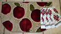Beautiful Slice Kitchen Apple Rug with a set of Dish Towels