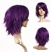 Cosplayland - C197 40cm layered flip out heat-resist Theater Cosplay Wig - Purple