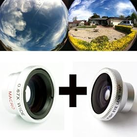 3 in 1 Fisheye Lens, Wide Angle, Micro Lens Photo Kit Set For iPhone 4 4S i910
