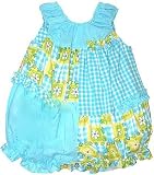 Infant Girls Multi Print Sunsuit Romper w/ Sandals