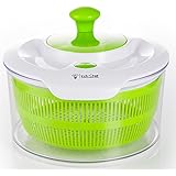 Salad Spinner with Large 5.0 Quart Bowl, Storage Lid and Lettuce Knife