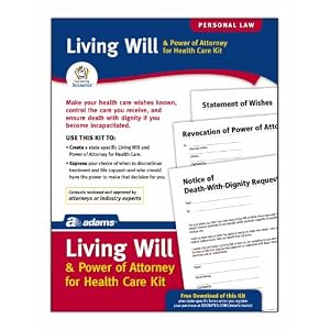Adams Living Will and Power of Attorney for Healthcare Kit, 8.88 x 11.69 Inch, White (K306)