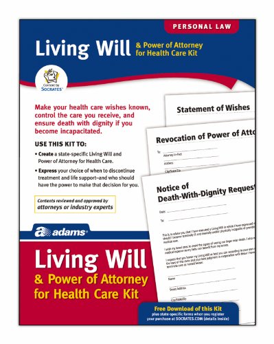 Adams Living Will and Power of Attorney for Healthcare Kit, 8.88 x 11.69 Inch, White (K306)