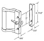 Slide-Co #14200-A Aluminum Slid Glas DR Handle