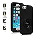 iPhone 6 Plus Case - Fintie Commander Series Three Layer Hard Shell Cover Holster with Built-in Rotating Stand and Belt Swivel Clip for Apple iPhone 6 Plus (5.5), Black