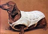 Cable Stitch Dachshund Dog Sweater Blanket Coat Knitting Pattern