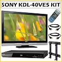 Sony BRAVIA® KDL-40VE5 40-Inch 1080p 120Hz LCD HDTV + Sony BDPS360 Blu Ray + Sony SUWL500 Wall Mount + Accessory Kit