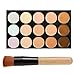 15 Color Concealer Camouflage Contour Eye Face Cream Makeup Palette Professional with Cosmetics Make up Brushes