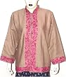 Womens Outerwear Wool Jacket Hand Embroidery Handmade in Kashmir Size 14 (jkt337)