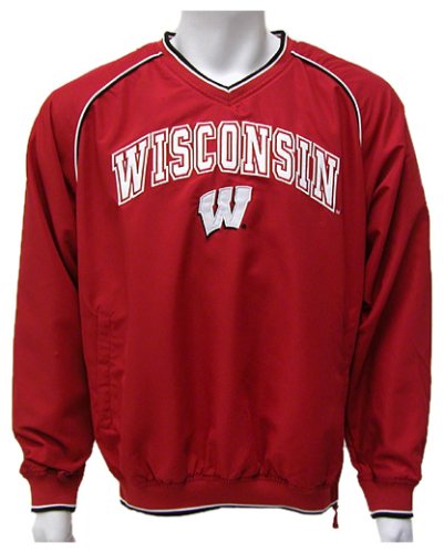 Buy Wisconsin Badgers Mens Stratus Pullover Jacket by Colosseum Athletics