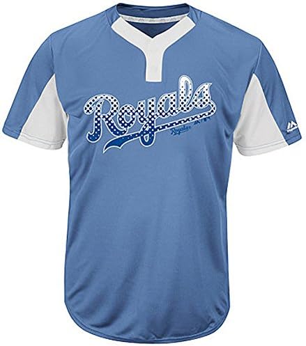 Kansas City Royals MLB 2-Button Colorblocked Jersey (Youth Small)