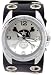 Skull Star Cross Silver Wide Black Leather Band Circle Trendy Design Steel Black Dial Gothic Punk Biker Pirate Wristband Watch