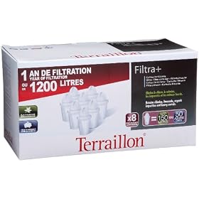 Terraillon - 9847 - Pack 8 Cartouches Filtra+