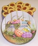 Gourmet Food : Scott's Cakes 1 lb. Apricot Butter Cookies in a Easter Basket Tin