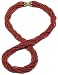 14k Yellow Gold 9-Strand Red Coral Bead Necklace, 17"
